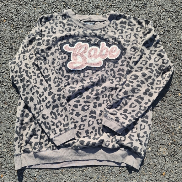 One24 Rags Sweatshirt Women’s Distressed‎  Leopard Babe Size 3XL Cotton Box1 - Picture 1 of 8